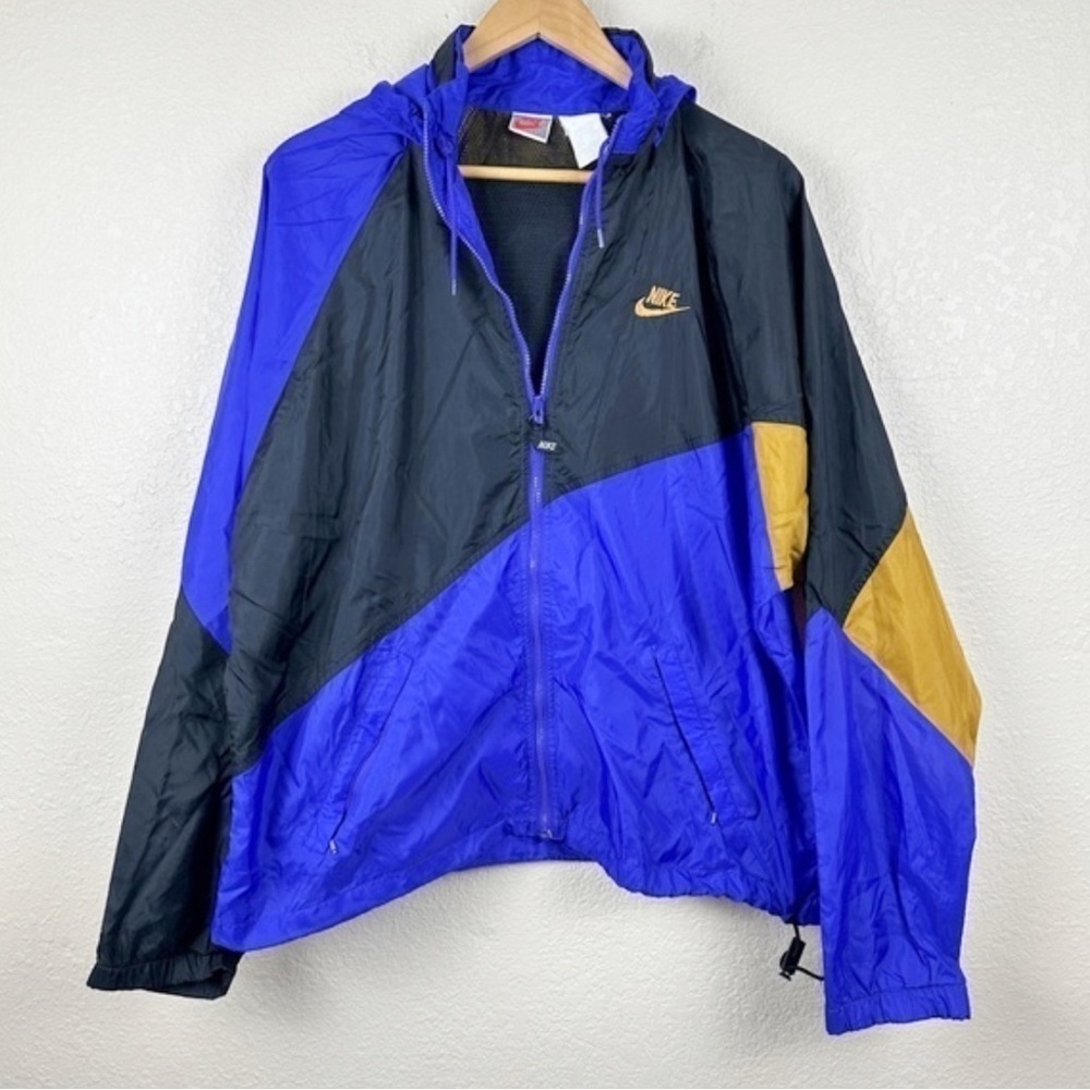 Nike Vintage Zip Front Long Sleeve Windbreaker Size Large Men